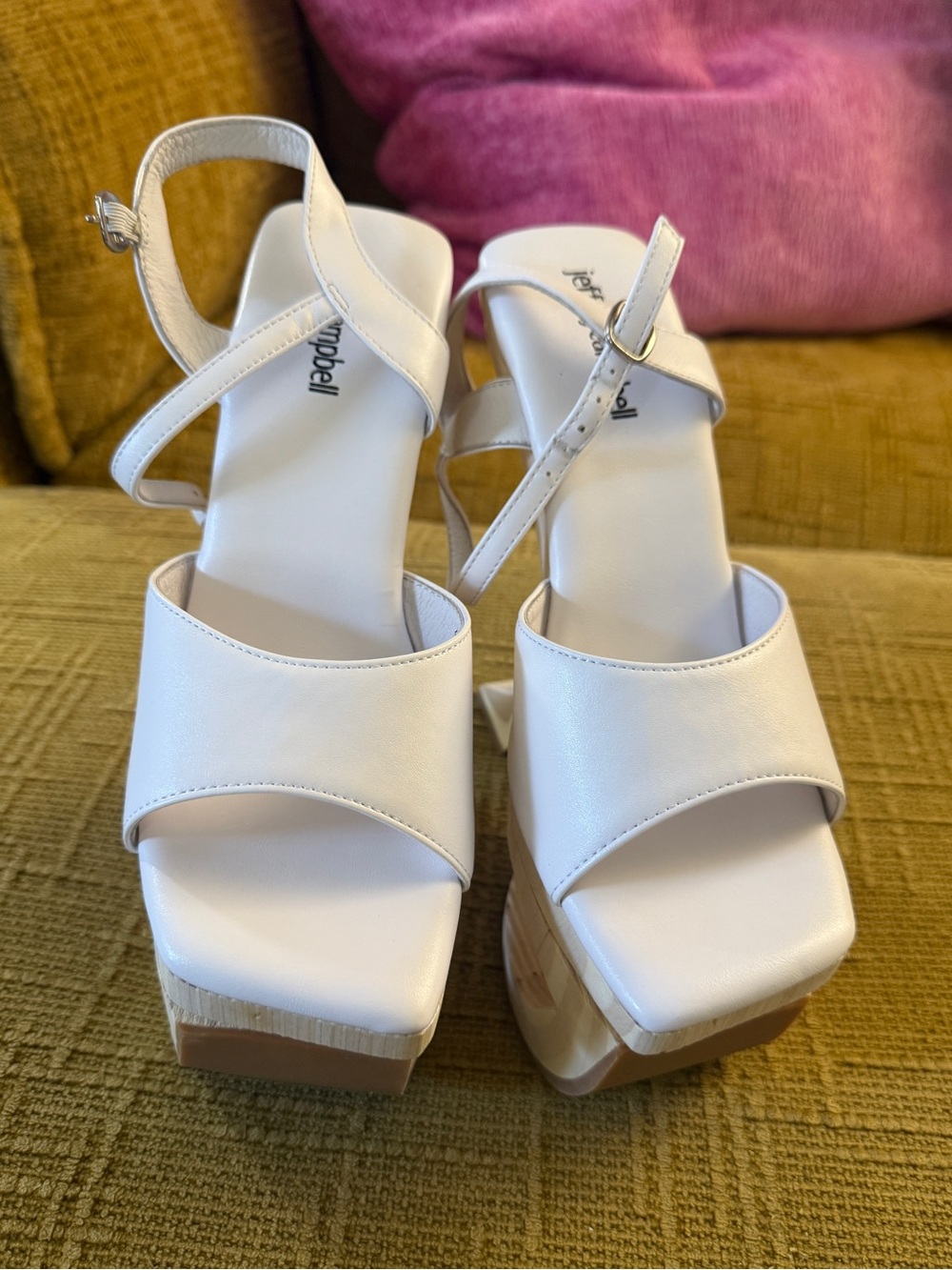 Jeffrey Campbell White Sculptural Platform Sandals - Picture 5 of 5